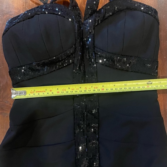 NWOT Jolene little black dress Christmas party bar. Wedding halter Sequin - Picture 6 of 7